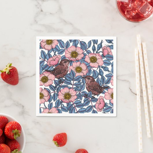 Korrels in de rozen servet (Insitu)