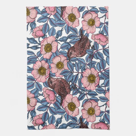 Korrels in de rozen theedoek (Verticaal)