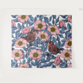 Korrels in de rozen wandkleed (Voorkant (horizontaal))