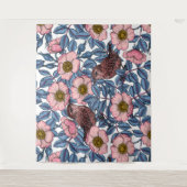 Korrels in de rozen wandkleed (Voorkant)