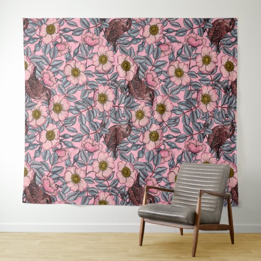 Korrels in de rozen wandkleed (In Situ (horizontaal))