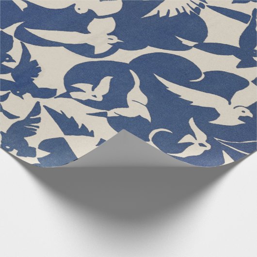 KORREPAPIER : WIT + BLAUW : 1928 CADEAUPAPIER (Hoek)