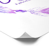 Korrinna-veerkralen met een paarse benaming poster (Hoek)