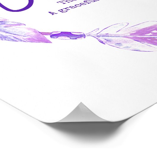 Korrinna-veerkralen met een paarse benaming poster (Hoek)