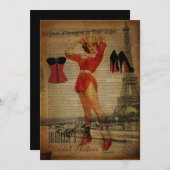  korset bridal party lingerie douche kaart (Voorkant / Achterkant)