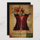  korset bridal party lingerie douche kaart (Voorkant / Achterkant)