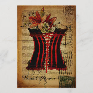 korset bridal party lingerie douche kaart