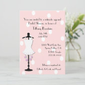 Korset en Polka Dot Bridal Shower Uitnodiging (Staand voorkant)