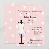 Korset en Polka Dot Bridal Shower Uitnodiging (Voorkant / Achterkant)