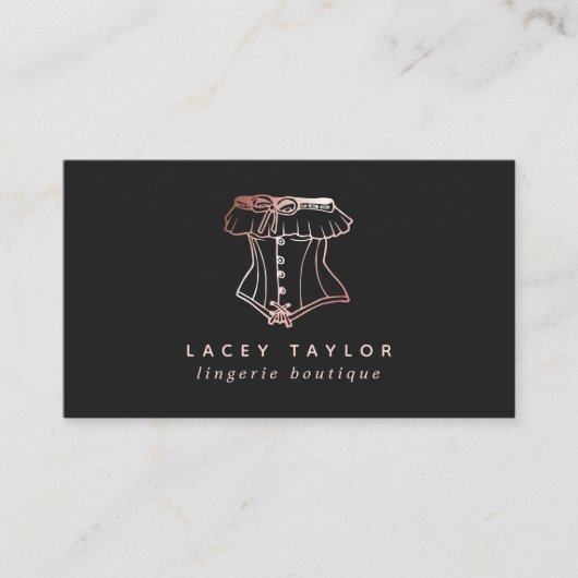 korset Logo Lingerie Boutique Visitekaartje (Voorkant)