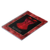 korset met rode lippen notitieboek (Linkerzijde)