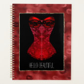 korset met rode lippen planner (Voorkant)