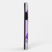 Korset Paars Mauve Witte Kant Damast Bloem Case-Mate iPhone Case (Achterkant/rechts)