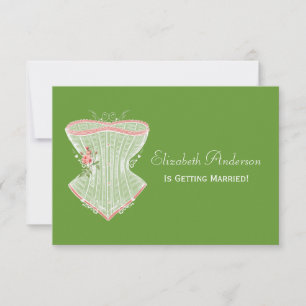 korset Personal Lingerie Vrijgezellenfeest Kaart