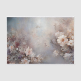 Korstig, Zachte Mooie Elegante Bloemendecoupage Tissuepapier