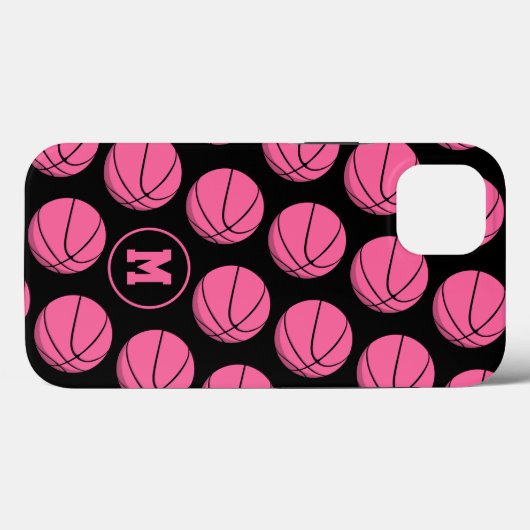 korstroze basketballen, monogrammen Case-Mate iPhone case (Achterkant (horizontaal))