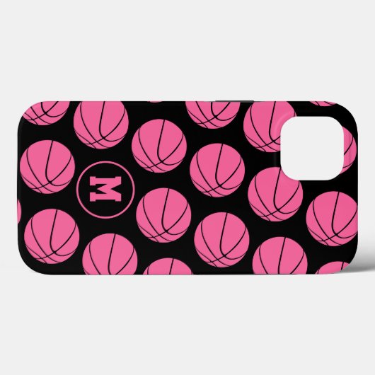 korstroze basketballen, monogrammen Case-Mate iPhone case (Achterkant (horizontaal))