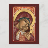 Korsun Moeder van God Prayer Card Briefkaart (Voorkant)