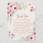 Kort bedankbericht voor baby shower surprise kaart (Voorkant / Achterkant)