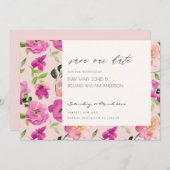 Kort de Helderroze Waterverf in werking om de datu Kaart (Voorkant / Achterkant)