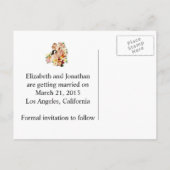 Kort de paar V2 van 1950s sparen de Datum terug Aankondigingskaart (Achterkant)