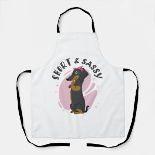 Kort en Sassy Dachshund Classic T-Shirt (1) Schort
