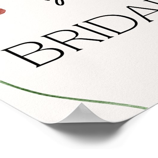  Kort Floral Elegant Blooms Vrijgezellenfeest Poster (Hoek)