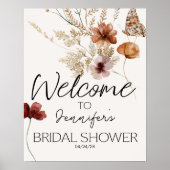  Kort Floral Elegant Blooms Vrijgezellenfeest Poster (Voorkant)