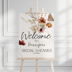 Kort Floral Elegant Blooms Vrijgezellenfeest Poster
