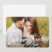 Kort geborsteld EDITABLE Kleur Dank u Kaart (Voorkant / Achterkant)