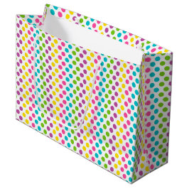 KORT GECOLOREERDE EENVOUDIGE POLKA DOTS GROOT CADEAUZAKJE