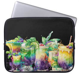 KORT GECOLOREERDE FESTIVE MARDI GRAS DRANKEN LAPTOP SLEEVE