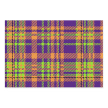 KORT GECOLOREERDE HALLOWEEN PLAID PATTERS