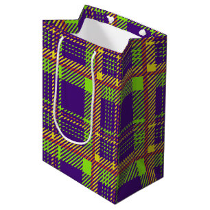 KORT GECOLOREERDE HALLOWEEN PLAID PATTERS MEDIUM CADEAUZAKJE