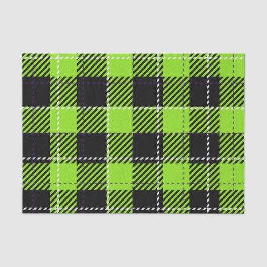 KORT GECOLOREERDE HALLOWEEN PLAID PATTERS TISSUEPAPIER (Voorkant)