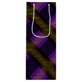 KORT GECOLOREERDE HALLOWEEN PLAID PATTERS WIJN CADEAUTAS