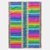 Kort gekleurd regenboogpotlood, Crayon Deken (Voorkant Verticaal)