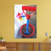 Kort gekleurde doorbraakspeelgoed canvas afdruk (Insitu (Woonkamer))