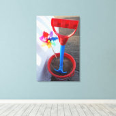 Kort gekleurde doorbraakspeelgoed canvas afdruk (Insitu (Houten vloer))