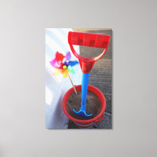 Kort gekleurde doorbraakspeelgoed canvas afdruk