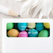 Kort gekleurde mand voor paaseieren foto etiket (Insitu)