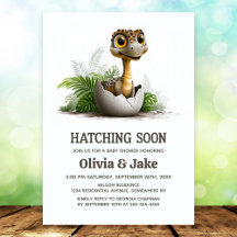 Kort Geleden Uitgekomen Cute Dinosaur Baby Shower