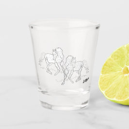 Kort glas: Arabische paarden Shot Glas