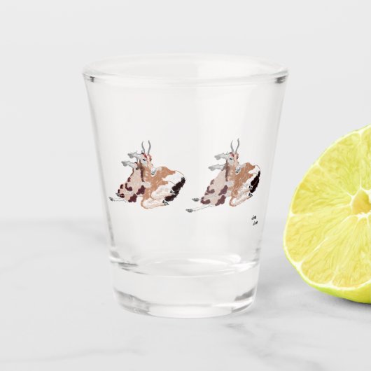 Kort glas: Wilde kant Shot Glas (Voorkant)