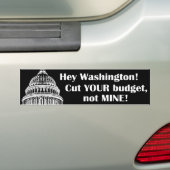Kort je budget niet op dat van mij! bumpersticker (Op auto)