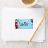 Kort kerstadreslabel etiket (Insitu)