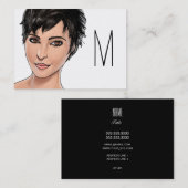 Kort meisje visitekaartje (Voorkant / Achterkant)