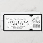 Kort Minimalistisch Moederdag Brunch Cadeaubon Kaart (Voorkant)