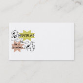 Kort nieuwsbericht ben ik de T-shirts en de Giften Visitekaartje (Achterkant)