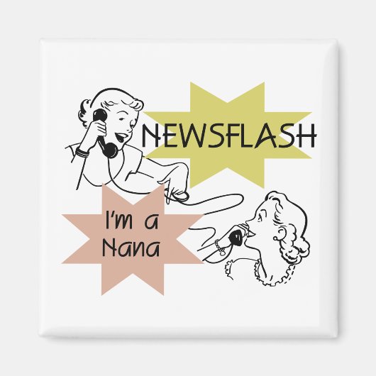 Kort nieuwsbericht ben ik Nana T-shirts en Giften Magneet (Voorkant)